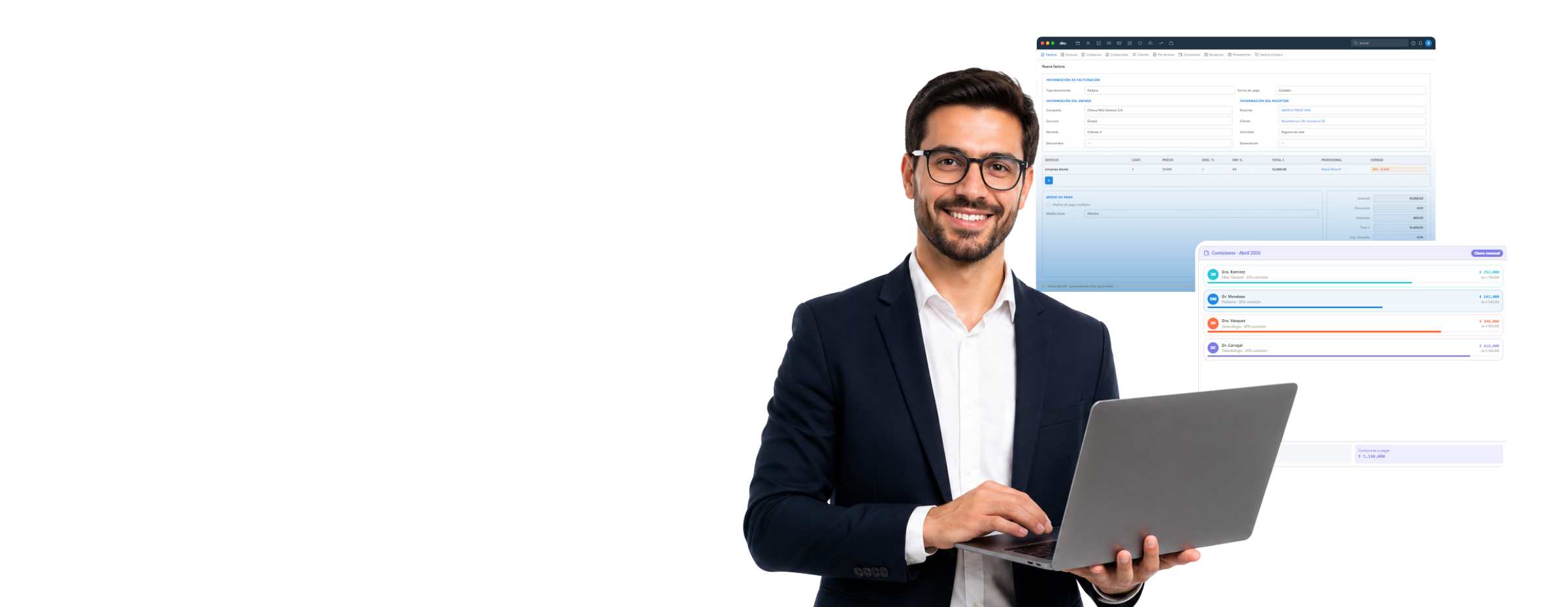 Mockup del módulo Módulo Financiero
