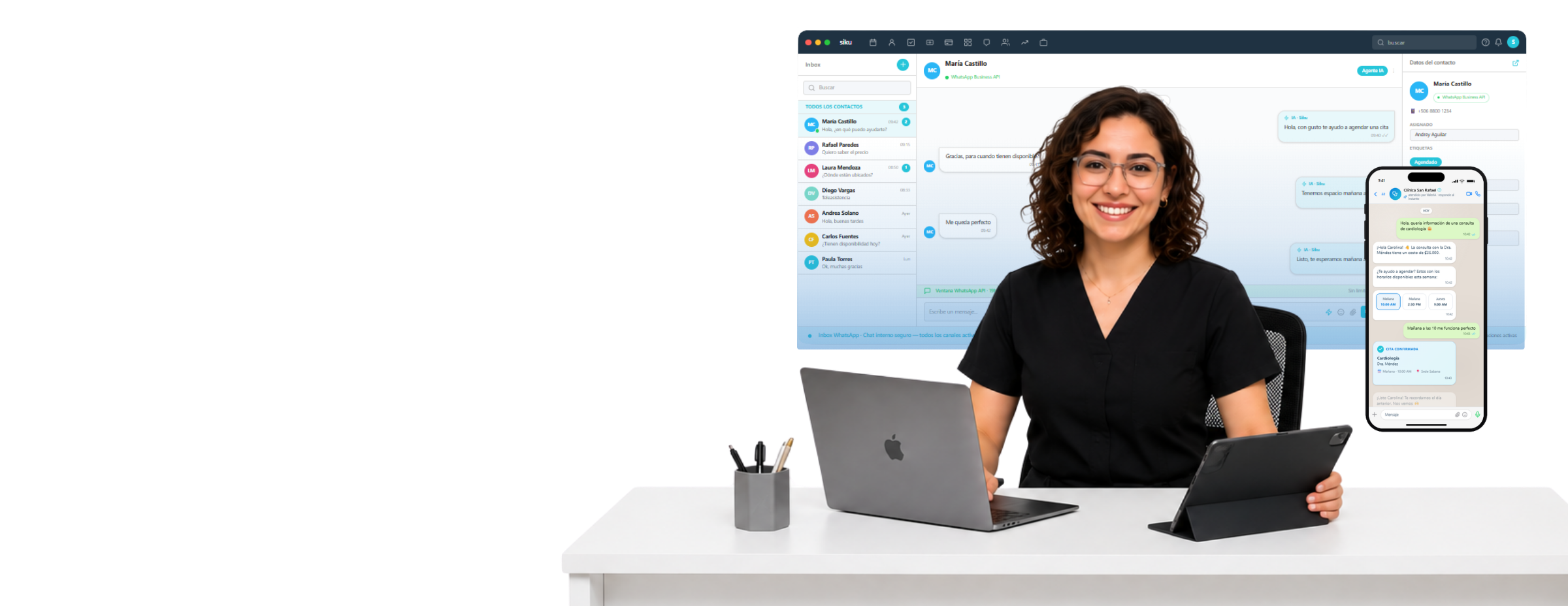 Mockup del módulo Comunicación unificada